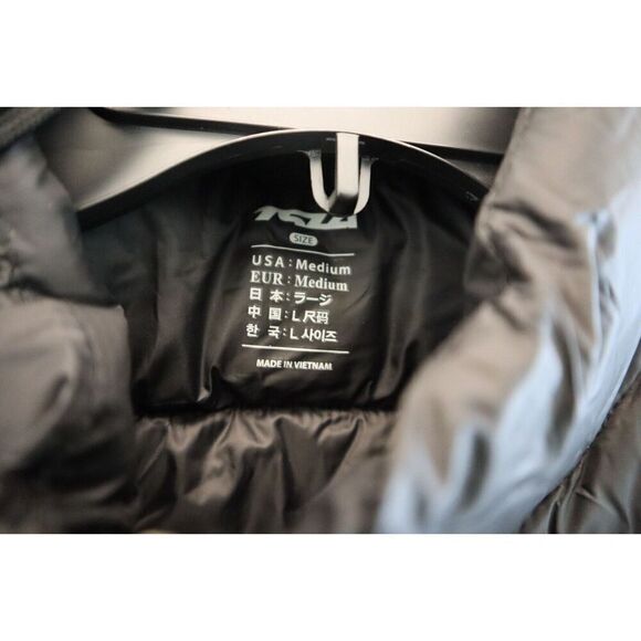 TSLA Men's Sz M Black Lightweight Packable Full Zip Accent Puffer Winter Jacket - Picture 5 of 16